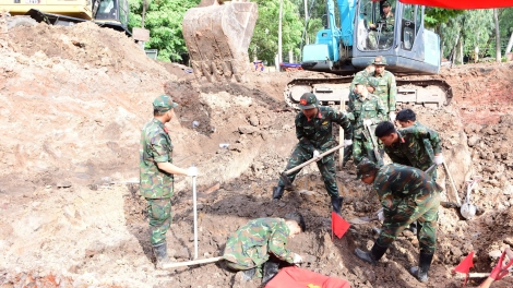 Thêm 18 hài cốt liệt sĩđược quy tập tại Công viên Lê Thị Riêng