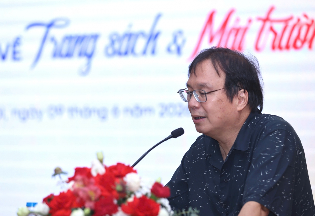 Chủ tịch Hội đồng Thành viên, Tổng Giám đốc Nhà xuất bản Giáo dục Việt Nam Nguyễn Tiến Thanh phát biểu tại lễ phát động