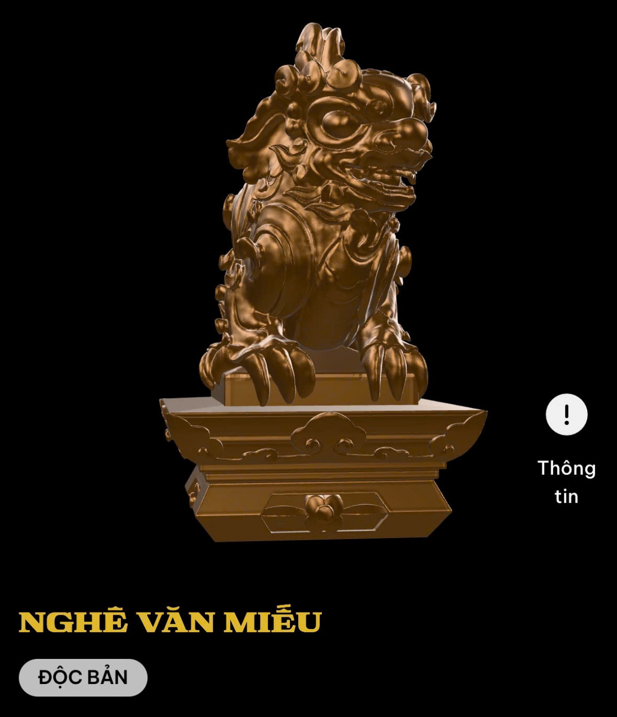 Hình ảnh 3D của Nghê Văn Miếu trong ấn phẩm "Nghê nơi cửa Khổng sân Trình"