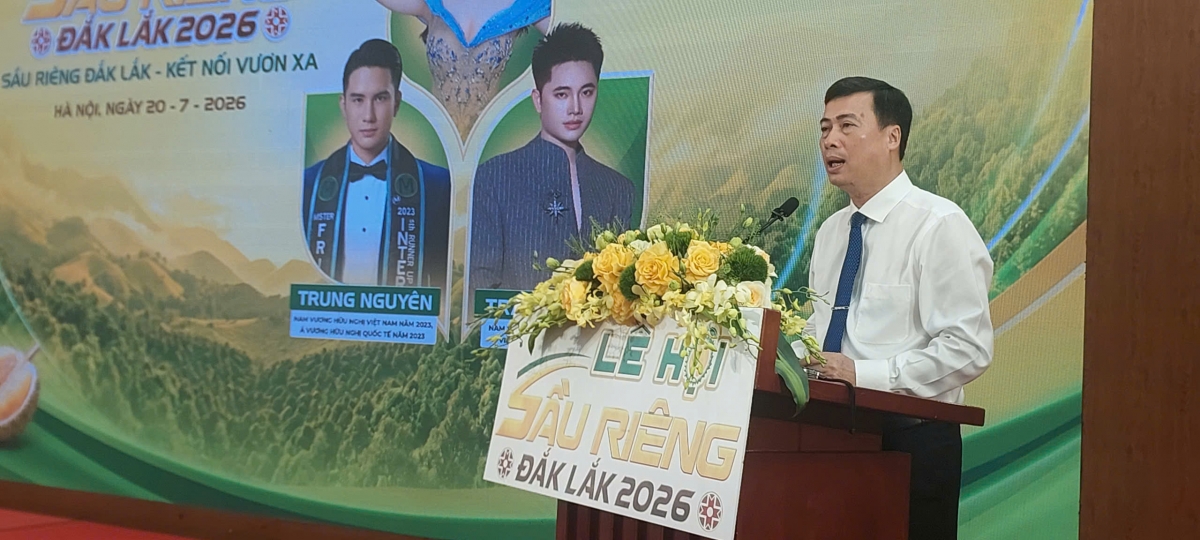 Ông Trần Hồng Tiến – Giám đốc Sở Văn hóa, Thể thao và Du lịch tỉnh Đắk Lắk phát biểu tại chương trình.