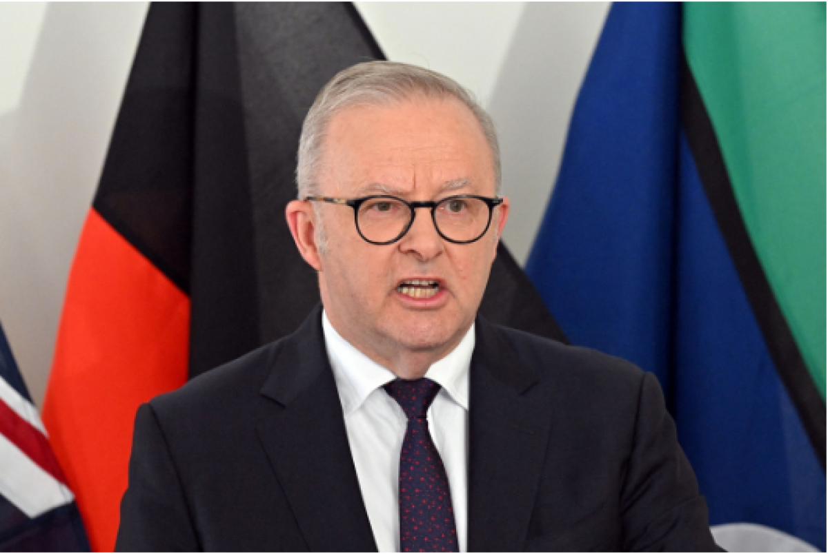 Thủ tướng Australia Anthony Albanese phát biểu với báo giới nhân dịp Tuần lễ cấp cao Đại hội đồng Liên hợp quốc tại New York, Mỹ ngày 23/9/2026. Ảnh: Reuters