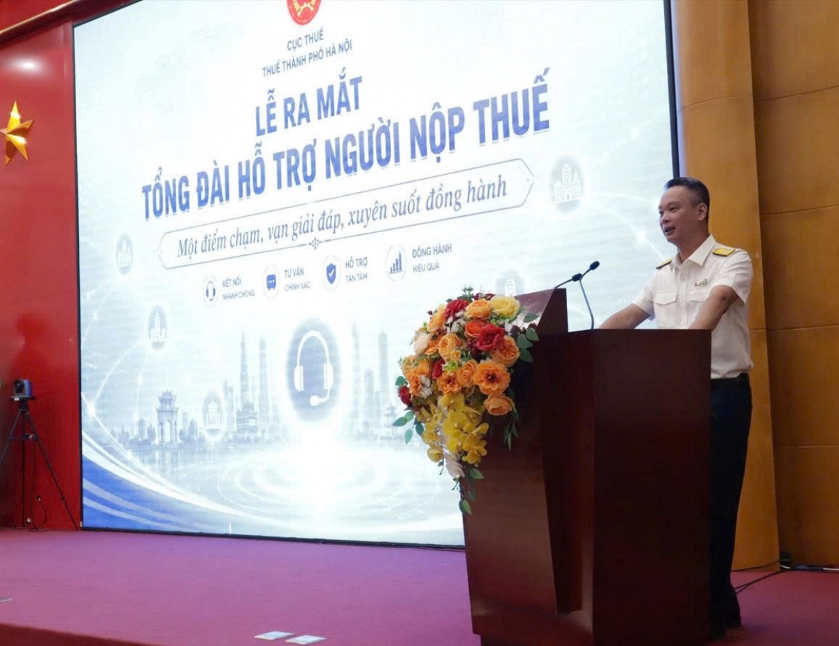 (Phó Cục trưởng Cục Thuế Vũ Mạnh Cường phát biểu tại lễ ra mắt tổng đài hỗ trợ người nộp thuế
Hệ thống sẽ tiếp nhận và tự động phân luồng yêu cầu đến công chức, bộ phận hoặc đơn vị chuyên môn phù hợp)