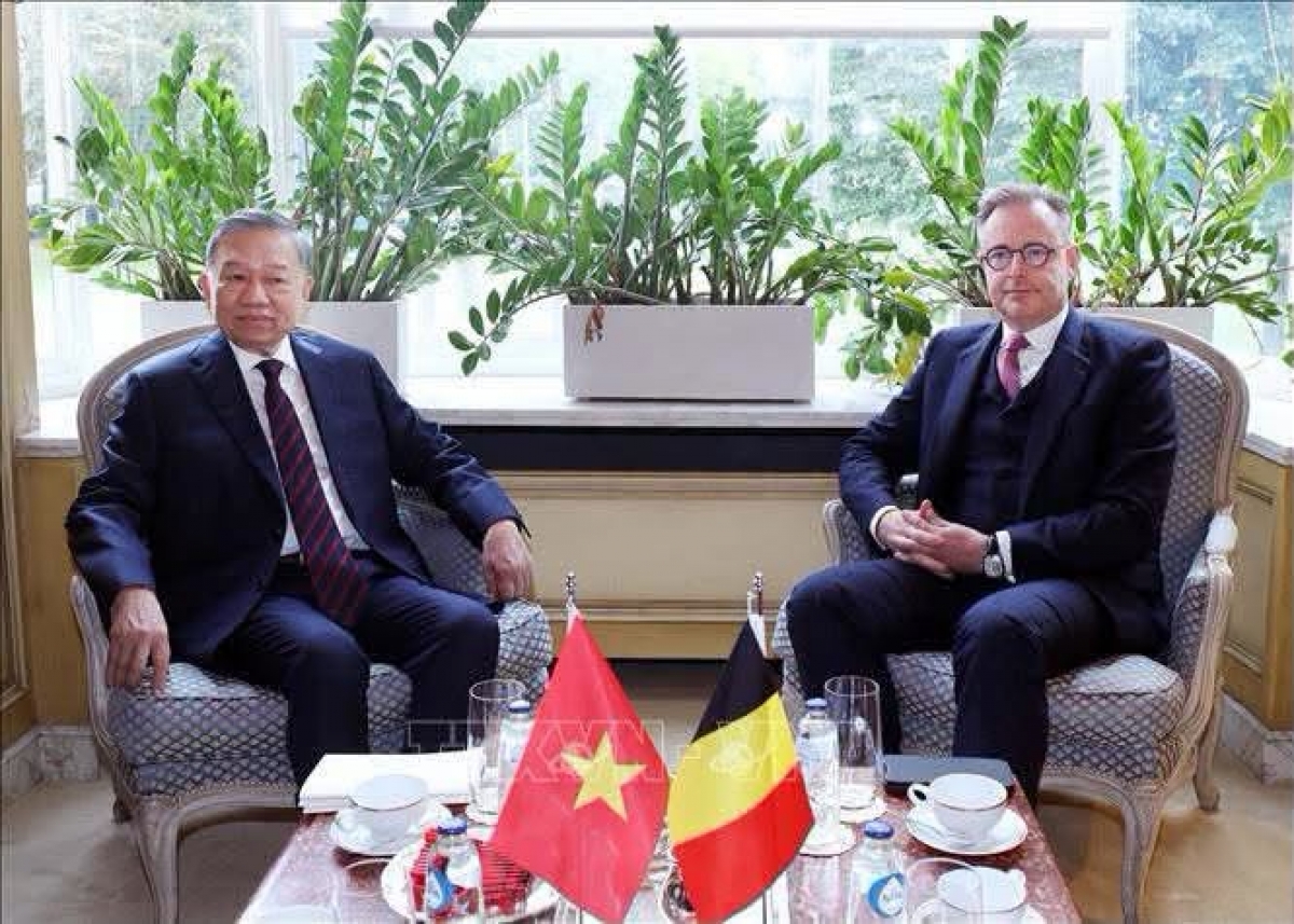 Tổng Bí thư, Chủ tịch nước Tô Lâm gặp hẹp Thủ tướng Bỉ Bart De Wever (Nguồn ảnh: TTXVN)
