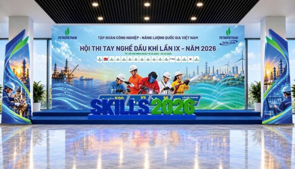 Hội thi tay nghề dầu khí lần thứ IX năm 2026 có sự tham dự của gần 500 thí sinh