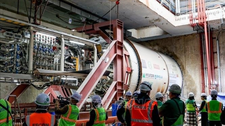 Triển khai robot TBM thứ hai đào hầm metro Nhổn - Ga Hà Nội