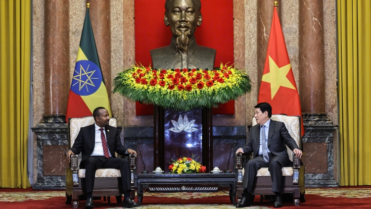 Chủ tịch nước Lương Cường tiếp Thủ tướng Ethiopia Abiy Ahmed Ali