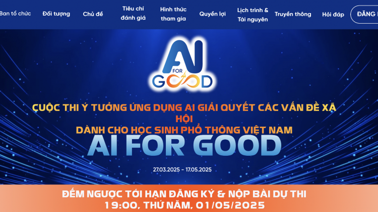 Cuộc thi AI for Good Việt Nam năm 2025 - Thêm thời gian nộp bài dự thi