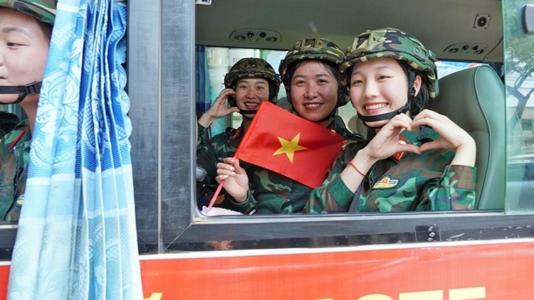 Lực lượng diễu binh, diễu hành đã vào đến miền Nam huấn luyện giai đoạn 3