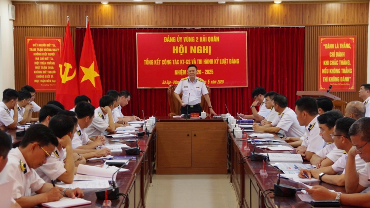 Đảng ủy Vùng 2 Hải quân tổng kết công tác kiểm tra, giám sát nhiệm kỳ 2020 – 2025