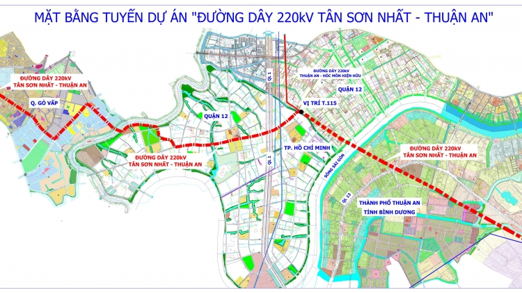 Thủ tướng chấp thuận chủ trương đầu tư và nhà đầu tư Dự án đường dây 220kV Tân Sơn Nhất - Thuận An