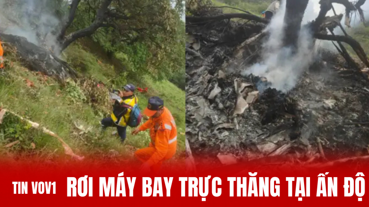 Rơi máy bay trực thăng tại Ấn Độ, 7 người có thể đã thiệt mạng