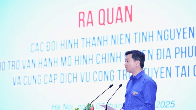 4.800 đội hình thanh niên tình nguyện ra quân tham gia hỗ trợ vận hành chính quyền địa phương 2 cấp