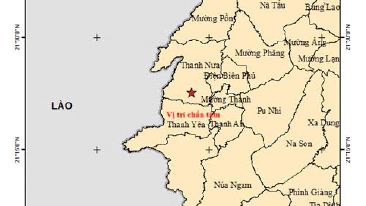 Động đất 3.0 độ xảy ra tại xã Thanh Nưa, tỉnh Điện Biên