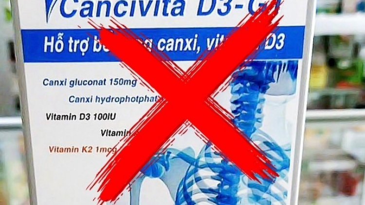 Bộ Y tế thu hồi 2 lô thực phẩm bảo vệ sức khoẻ CANCIVITA D3-GT của Công ty Hương Hoàng 