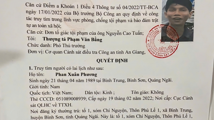 An Giang: Truy tìm kẻ lừa đảo chiếm đoạt tài sản hàng tỷ đồng