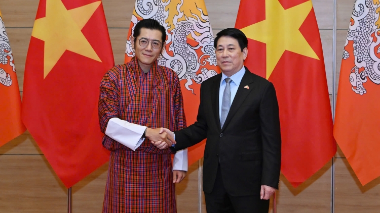 Chủ tịch nước Lương Cường chủ trì chiêu đãi cấp nhà nước Quốc vương Bhutan