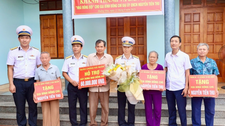Vùng 2 Hải quân bàn giao “Nhà đồng đội” dịp Quốc khánh 2/9