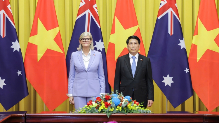 Chủ tịch nước Lương Cường Hội đàm với Toàn quyền Australia Sam Mostyn