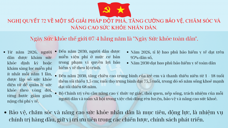 Một số giải pháp đột phá, tăng cường bảo vệ, chăm sóc và nâng cao sức khỏe nhân dân