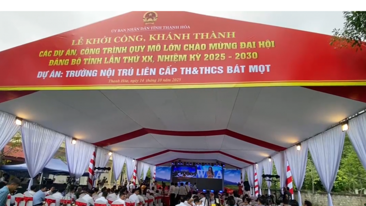 Lễ khởi công Dự án Trường nội trú liên cấp Bát Mọt tỉnh Thanh Hóa