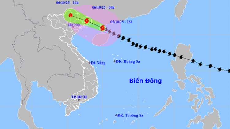 Thời tiết ngày 6/10/2025: Hoàn lưu bão Matmo gây mưa lớn khu vực Đông Bắc nước ta