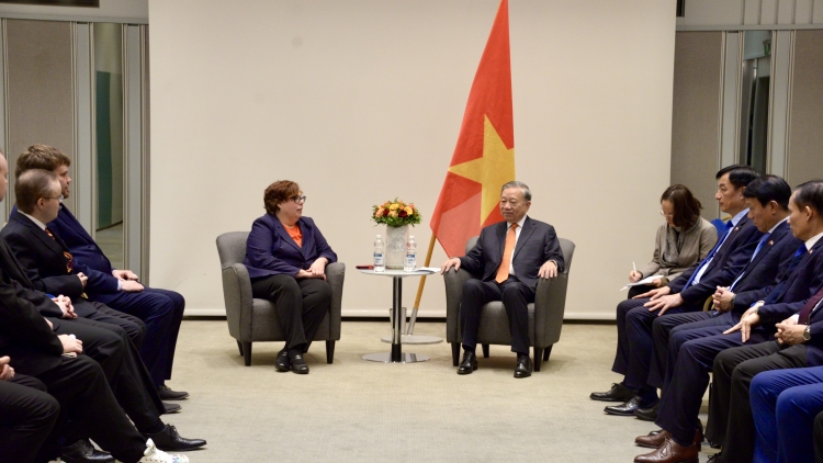 Tổng Bí thư Tô Lâm tiếp Chủ tịch Đảng Cộng sản Phần Lan Tiina Sandberg