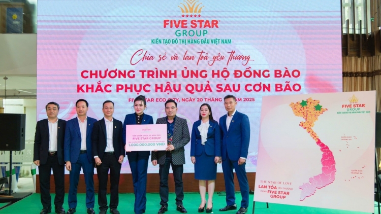 Five Star Group lan tỏa yêu thương: Quyên góp 1 tỷ đồng hỗ trợ đồng bào vùng lũ