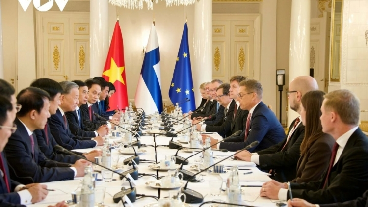 Tổng Bí thư Tô Lâm hội đàm với Tổng thống Phần Lan Alexander Stubb