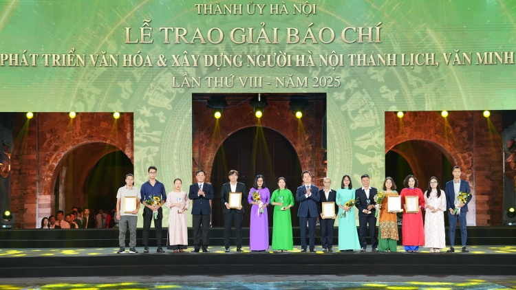 33 tác phẩm báo chí được tôn vinh vì đóng góp cho văn hóa và người Hà Nội thanh lịch, văn minh