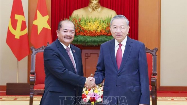 Tổng Bí thư Tô Lâm tiếp Phó Thủ tướng Lào Kikeo Khaykhamphithoune
