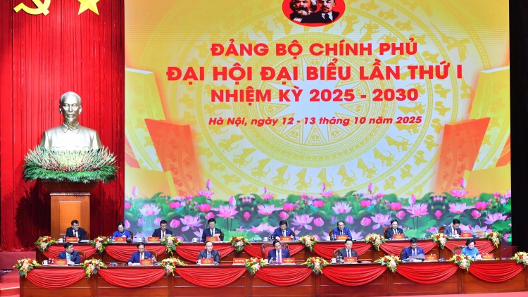 Đại hội Đảng bộ Chính phủ lần thứ I tham luận tại Hội trường 