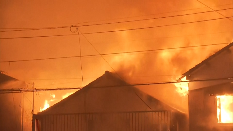 Hỏa hoạn thiêu rụi hơn 170 ngôi nhà ở Oita, Nhật Bản