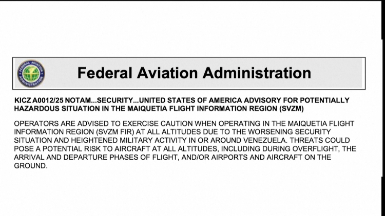 Mỹ cảnh báo các hãng hàng không khi bay qua không phận Venezuela