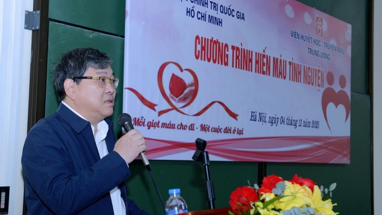 Học viện Chính trị quốc gia Hồ Chí Minh tổ chức chương trình hiến máu tình nguyện năm 2025