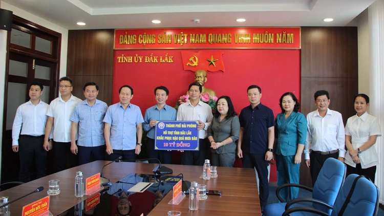 Hải Phòng: Hỗ trợ 40 tỷ đồng, cử cán bộ y tế hỗ trợ tỉnh Đắk Lắk khắc phục hậu quả mưa lũ