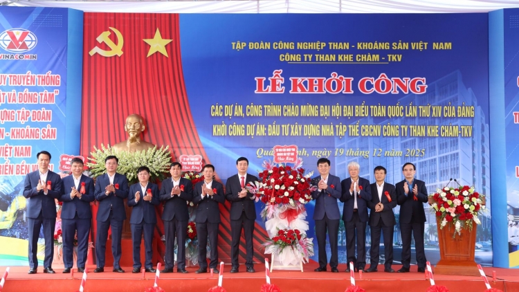 TKV khởi công 02 dự án trọng điểm chào mừng Đại hội Đảng toàn quốc lần thứ XIV