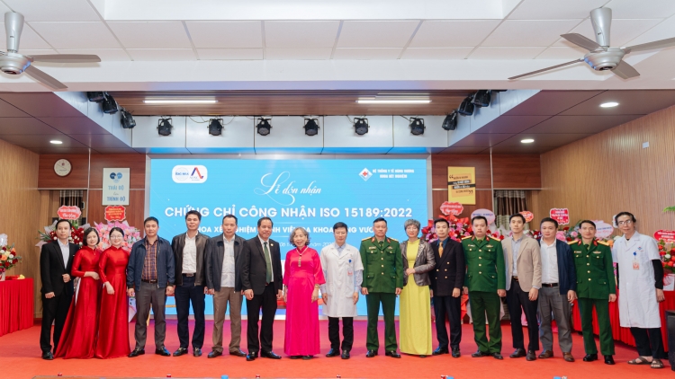 Khoa Xét nghiệm Bệnh viện Đa khoa Hùng Vương vinh dự đón nhận Chứng chỉ công nhận ISO 15189:2022 