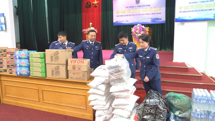 Hải đoàn 11 Cảnh sát biển: Góp trọn yêu thương gửi về bà con vùng lũ