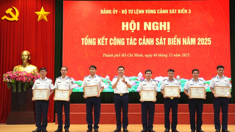 Bộ Tư lệnh Vùng Cảnh sát biển 3: Hoàn thành toàn diện nhiệm vụ năm 2025