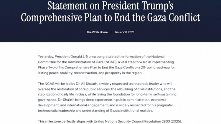 Mỹ công bố thành phần “Hội đồng hoà bình” tại Gaza