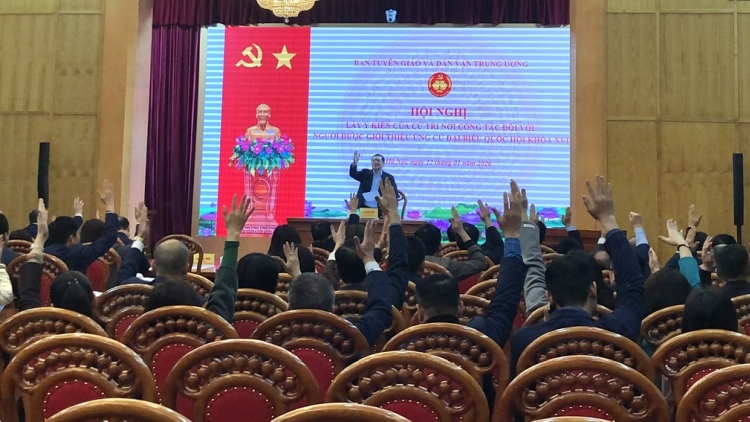Ban Tuyên giáo và Dân vận Trung ương lấy ý kiến của cử tri đối với người được giới thiệu ứng cử ĐBQH hội khóa XVI