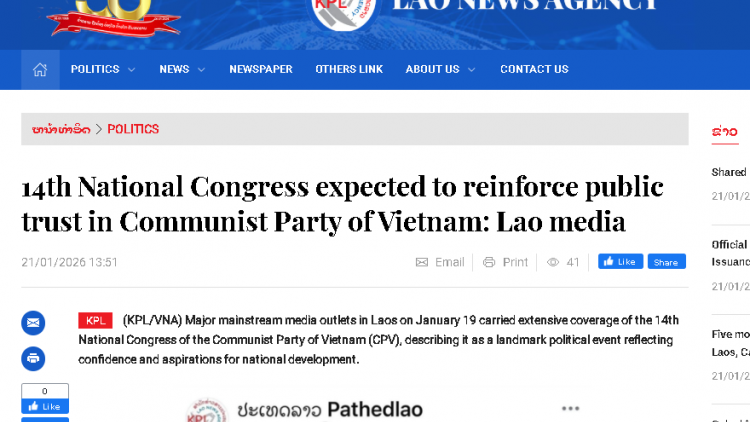 Đại hội XIV: Quốc tế đánh giá cao đường lối phát triển lấy người dân là trung tâm 