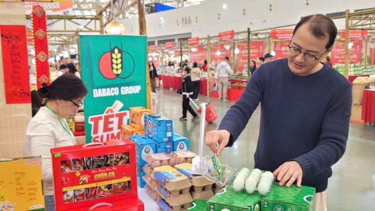 Không gian quảng bá nông sản ấn tượng tại hội chợ Mùa Xuân 2026