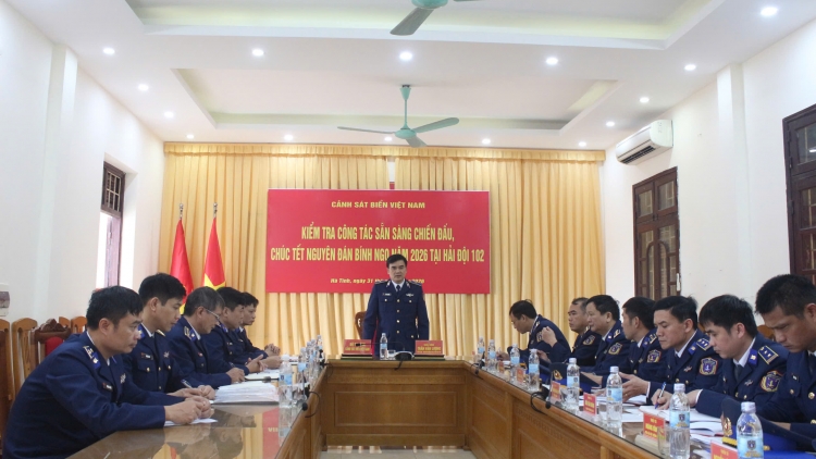 Kiểm tra sẵn sàng chiến đấu và chúc Tết Nguyên đán Bính Ngọ năm 2026 tại Hải đội 102