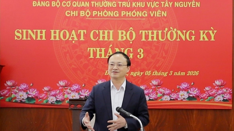 Tổng Giám đốc Đỗ Tiến Sỹ sinh hoạt chi bộ theo Chỉ thị 50 tại VOV Tây Nguyên