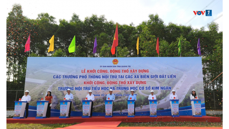 Quảng Trị: Đồng loạt khởi công 11 trường nội trú liên cấp vùng biên giới