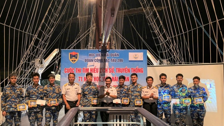 Tàu buồm 286 Lê Quý Đôn hoàn thành hải trình huấn luyện, học viên vững vàng thực tiễn
