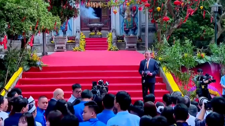 Tổng Bí thư, Chủ tịch nước Tô Lâm phát biểu tại Lễ dâng hương tưởng niệm các Vua Hùng