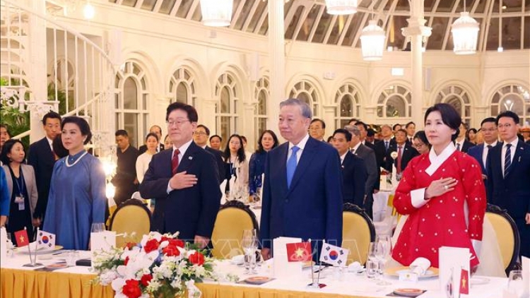 Tổng Bí thư, Chủ tịch nước Tô Lâm chủ trì tiệc chiêu đãi Tổng thống Hàn Quốc Li Che Mieng