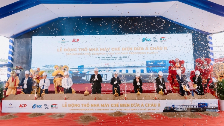 Tập đoàn Nguyên liệu Á Châu động thổ xây dựng Nhà máy chế biến Dừa công nghệ hiện đại tại Vĩnh Long